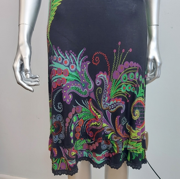 Desigual Floral Print Short Sleeve Dress - Picture 2 of 12